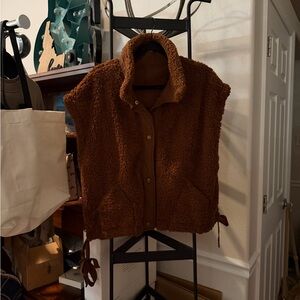 Brown Sherpa Vest